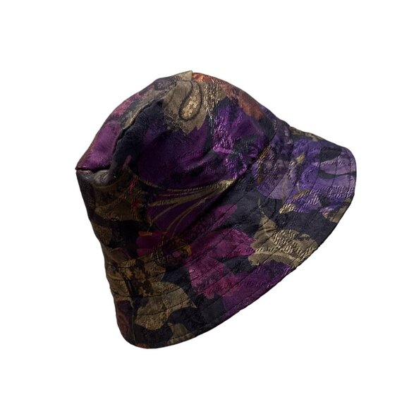 Floral Bucket Hat With Satin Lining - Picture 1 of 6